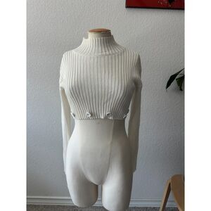 CHRISTOPHER ESBER White Knit Long Sleeve Top